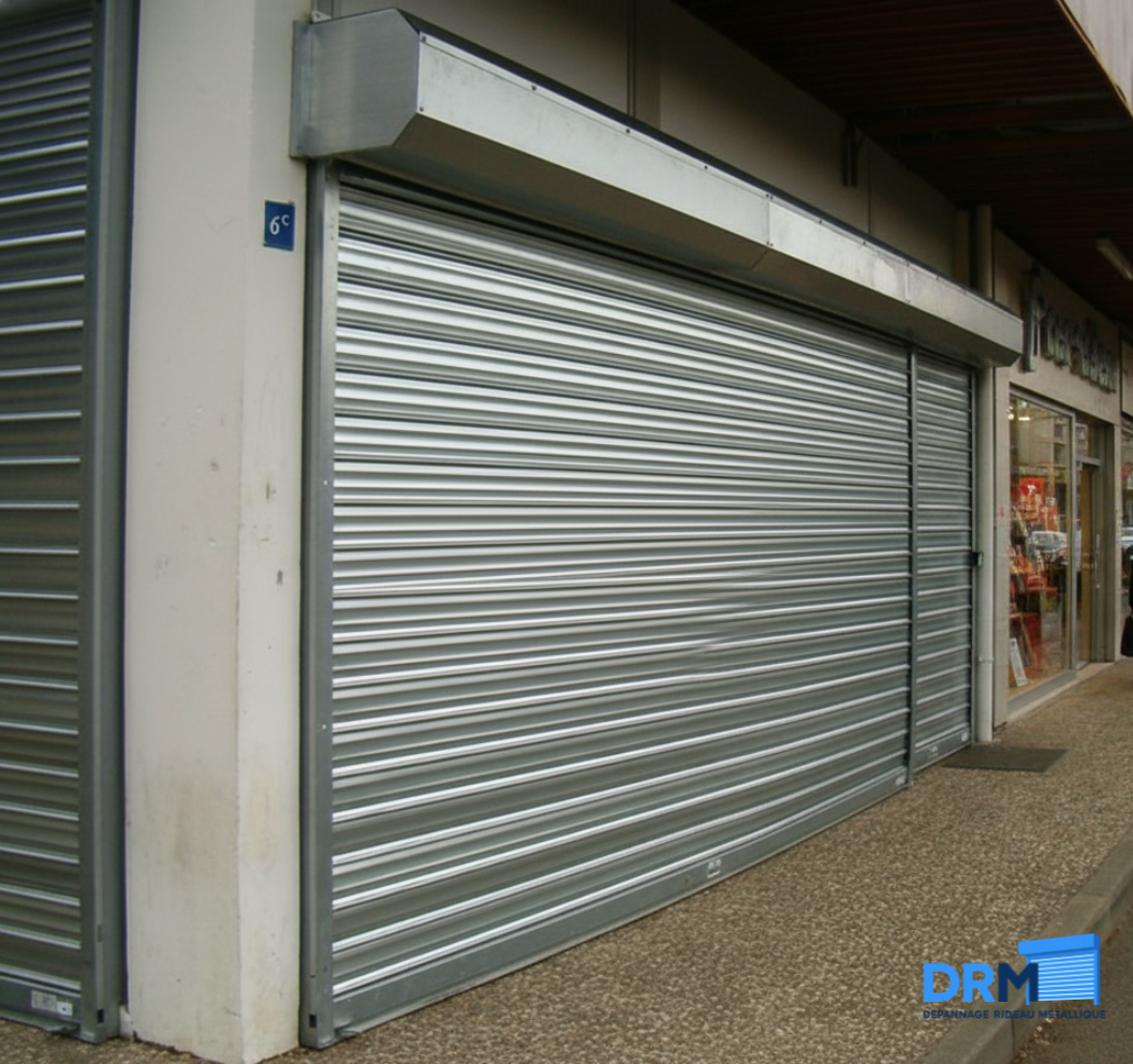 Rideau métallique renforcé avec motorisation sécurisée