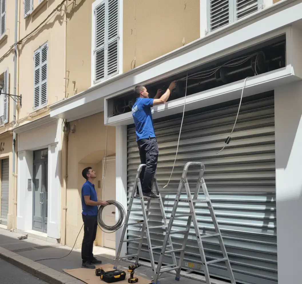 Motorisation rideau métallique chez un artisan de Vendenheim - DRM Strasbourg